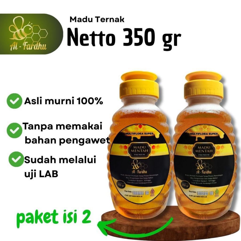 

madu al-fardhu multiflora super ukuran 350 gr asli murni 100%