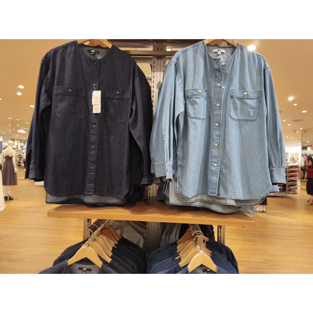 SALE UNIQLO WANITA JAKET KEMEJA DENIM PANJANG {JASTIP jasa titip}