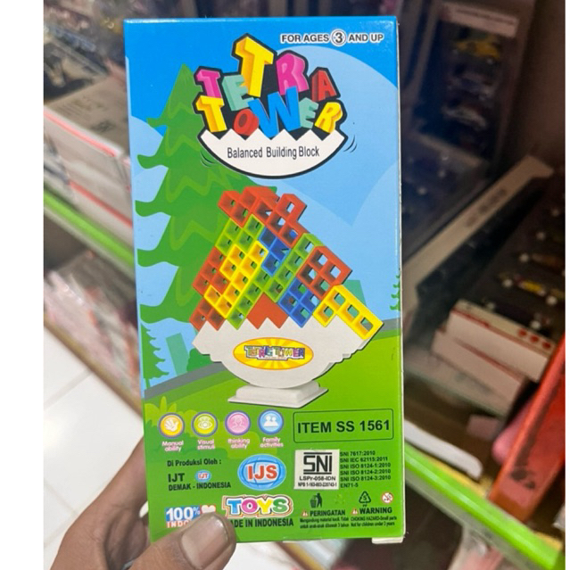 Tetra Tower Mainan Susun Balok Seimbang Edukatif Anak 3+ Tahun