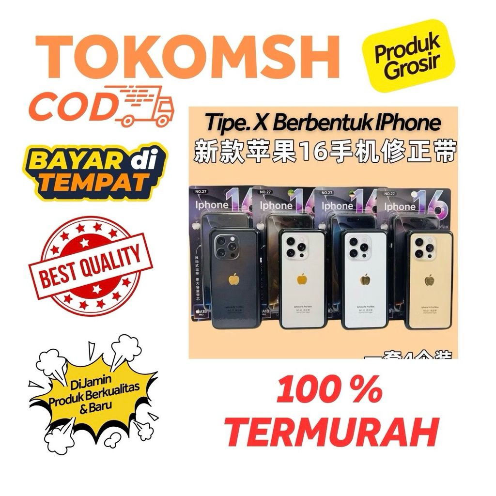

Tip-X Unik Bentuk Ponsel Correction Tape Lucu Bentuk Ponsel 12 Meter Tip X Kertas Pita Iphone