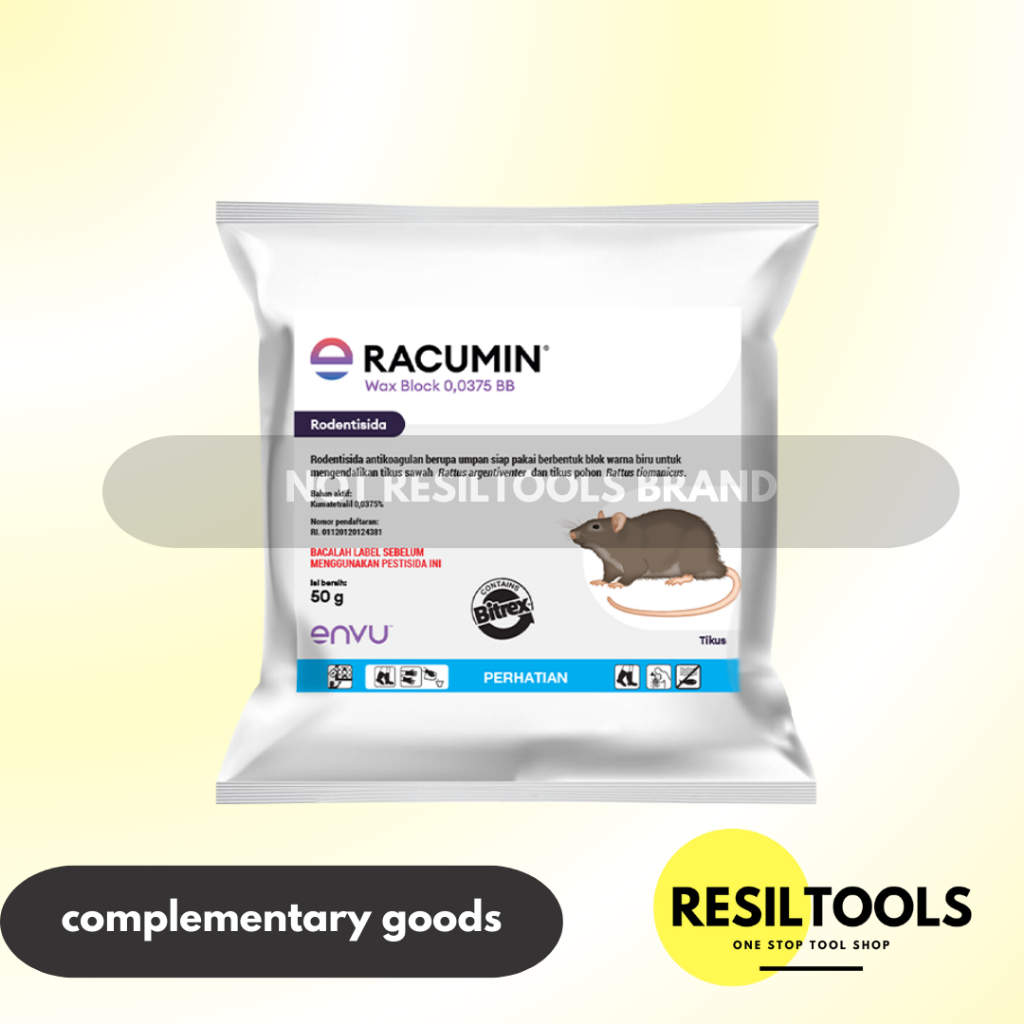 Racun Tikus Racumin Wax Block 50 Gram Obat Umpan Pembasmi Tikus