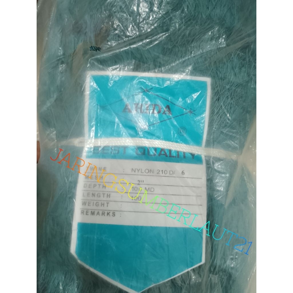 JARING ARIDA NILON D6 2 INCH 100/100 TATE / melintang ASBLUE JARING ARIDA JARING NILON