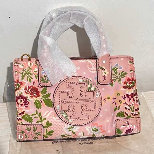 Tory Burch Ella Printed Micro Tote - Sugar Berry