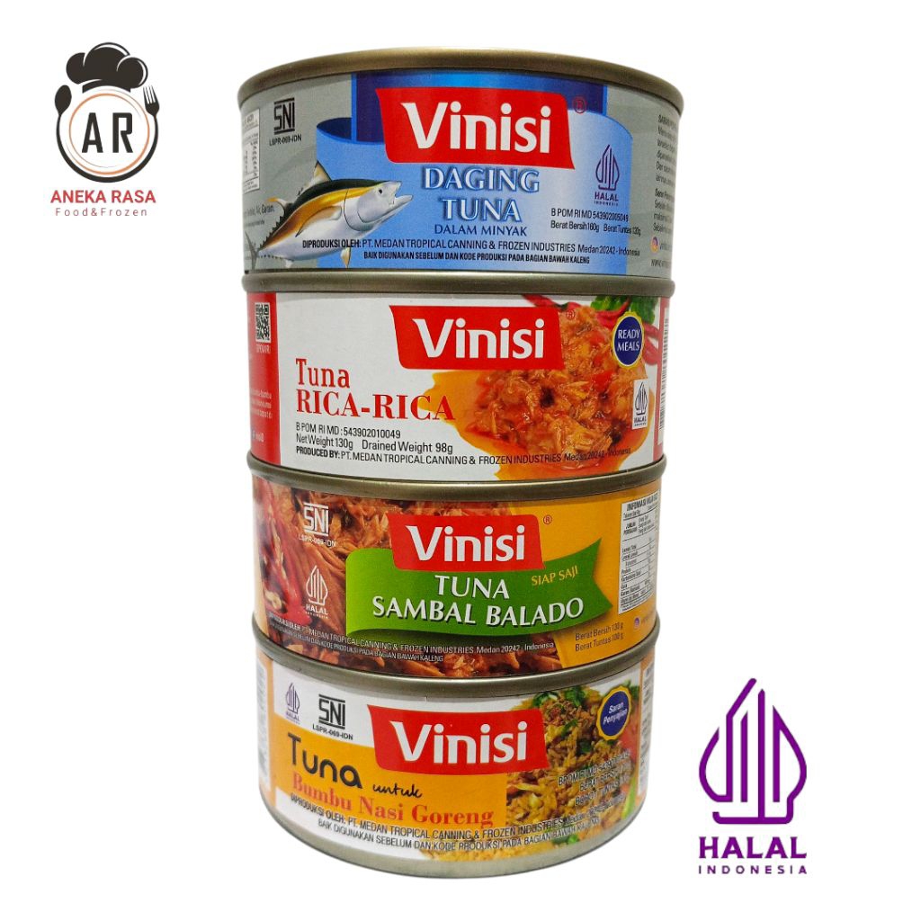 

Vinisi Daging Tuna / Vinisi Tuna Nasi Goreng / Vinisi Tuna Rica-rica / Vinisi Tuna Sambal Balado