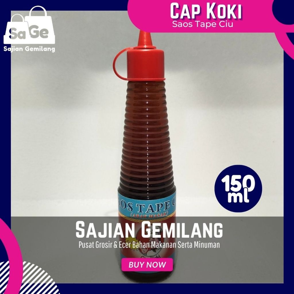 

[TURUN HARGA] Saos Tape Ciu Cap Koki 150ml – Rasa Tradisional – Grosir Sajian Gemilang