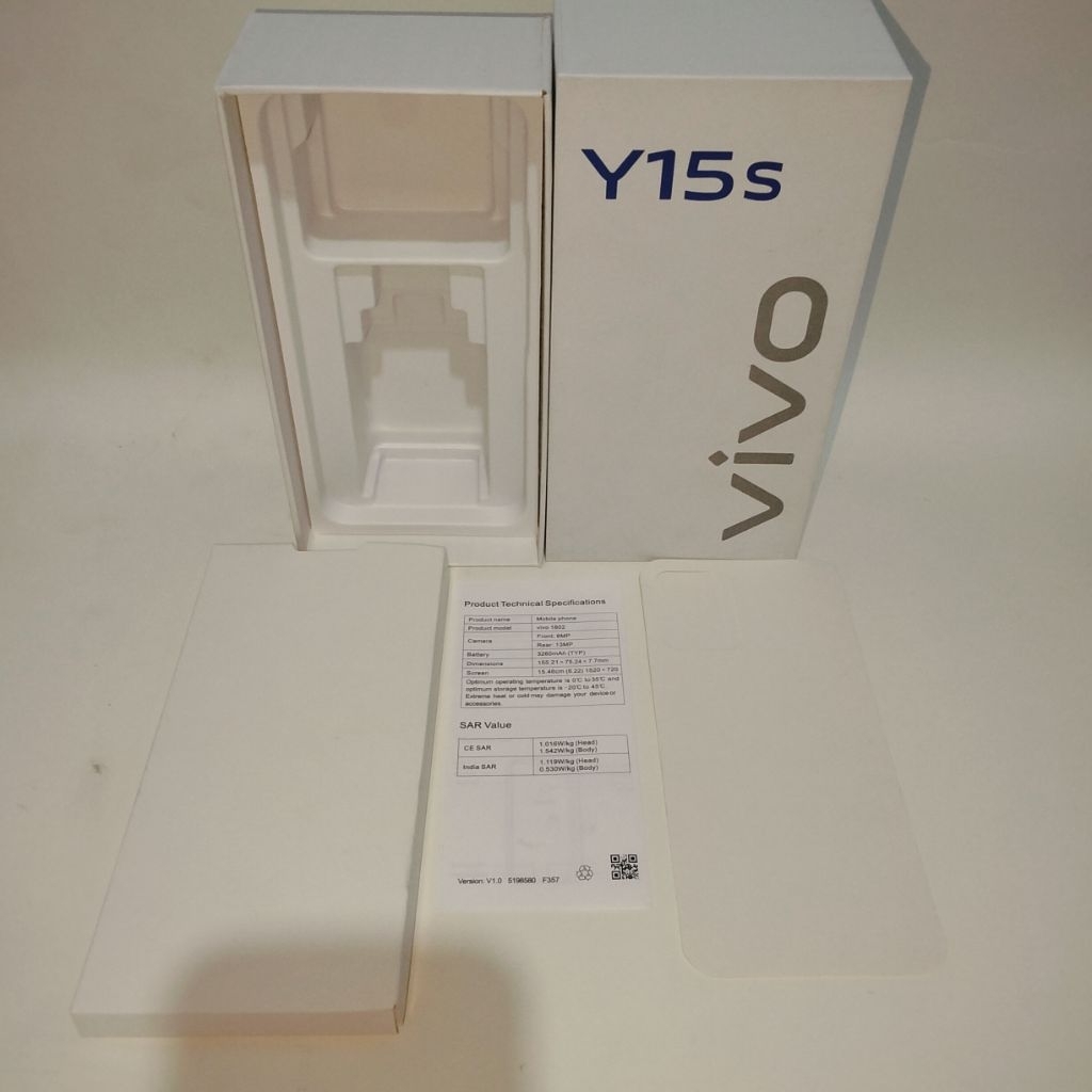 BOK DUS KOTAK KARDUS HP VIVO Y15s ORIGINAL ASLI