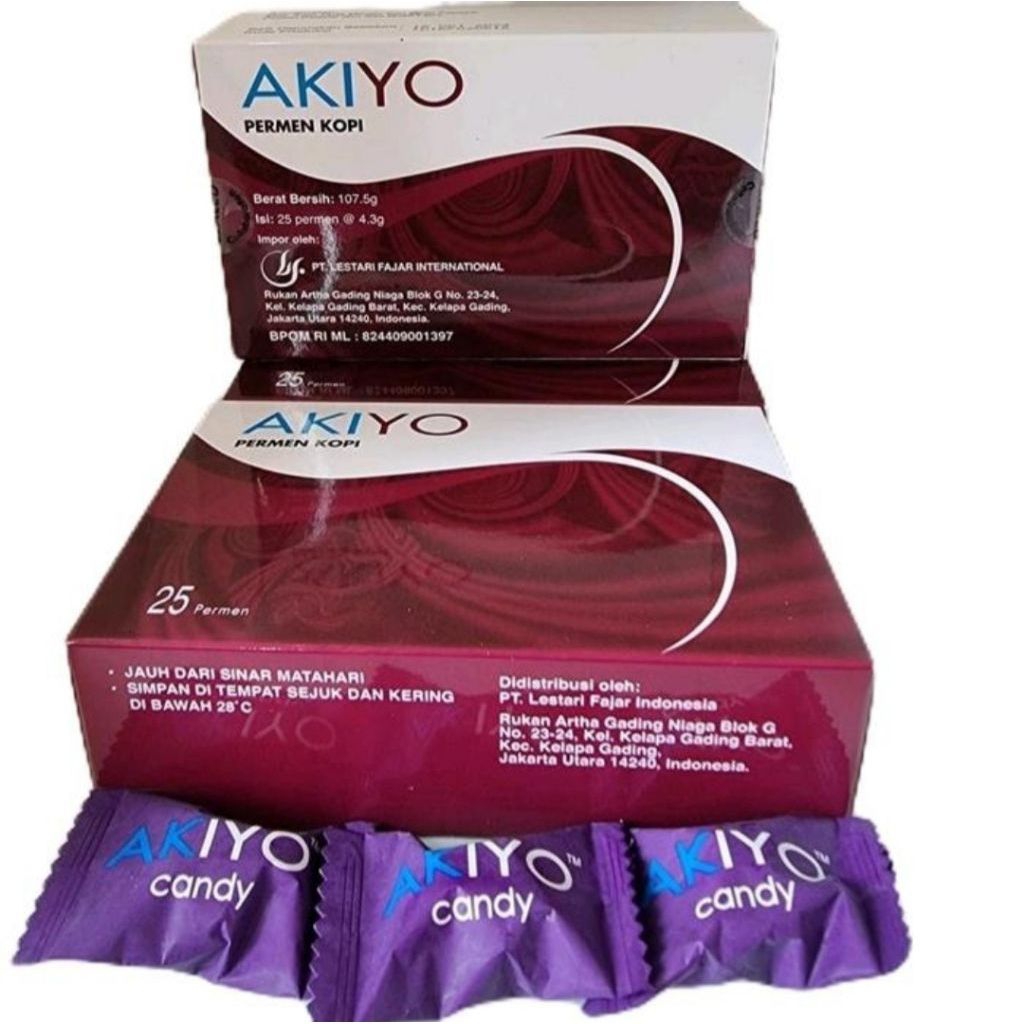 

AKIYO CANDY Suplemen Herbal Original 1 Box 25 Pcs