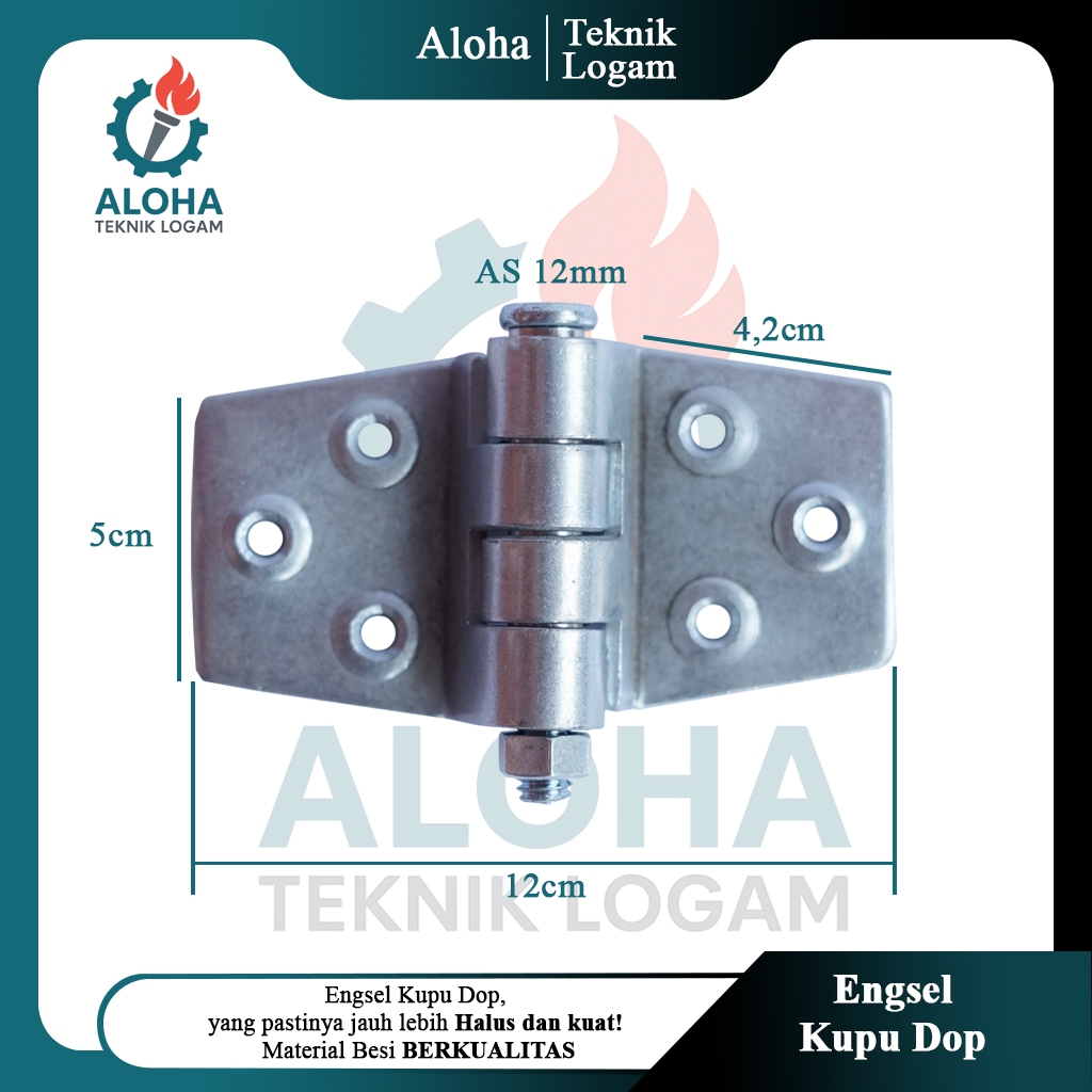 Engsel Kupu Dop / Engsel Tengah Henderson / Engsel Pintu Garasi Tikung Type Kupu DOP / Engsel Tengah