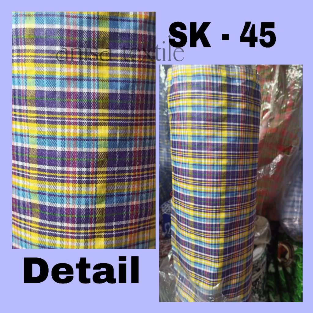 Paling Lengkap Kain Kotak Seragam Sekolah Paud/TK kode sk-45 L 150