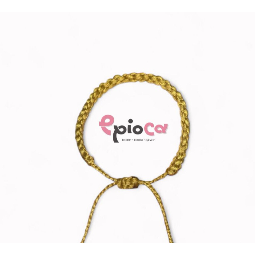 Epioca gelang wanita pria kekinian gelang minimalis gelang rajut warna gold/emas