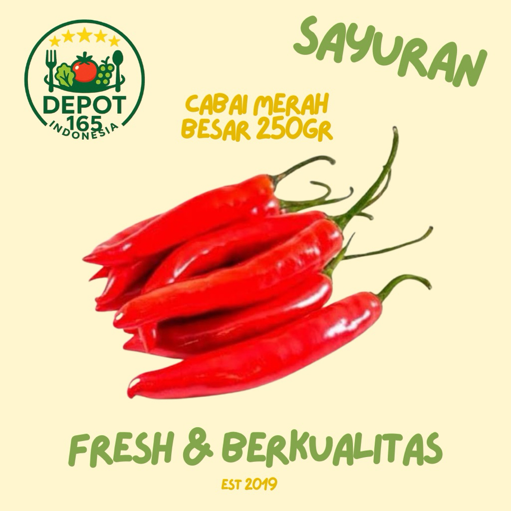 

Cabai Merah Besar Fresh 100/250/500 gr | DEPOT 165 INDONESIA MART | SURABAYA