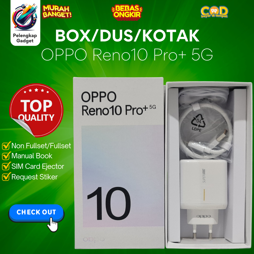 

BOX/DUS/KOTAK OPPO Reno10 Pro+ 5G (CHARGER SUPER VOOC 65w ORIGINAL)