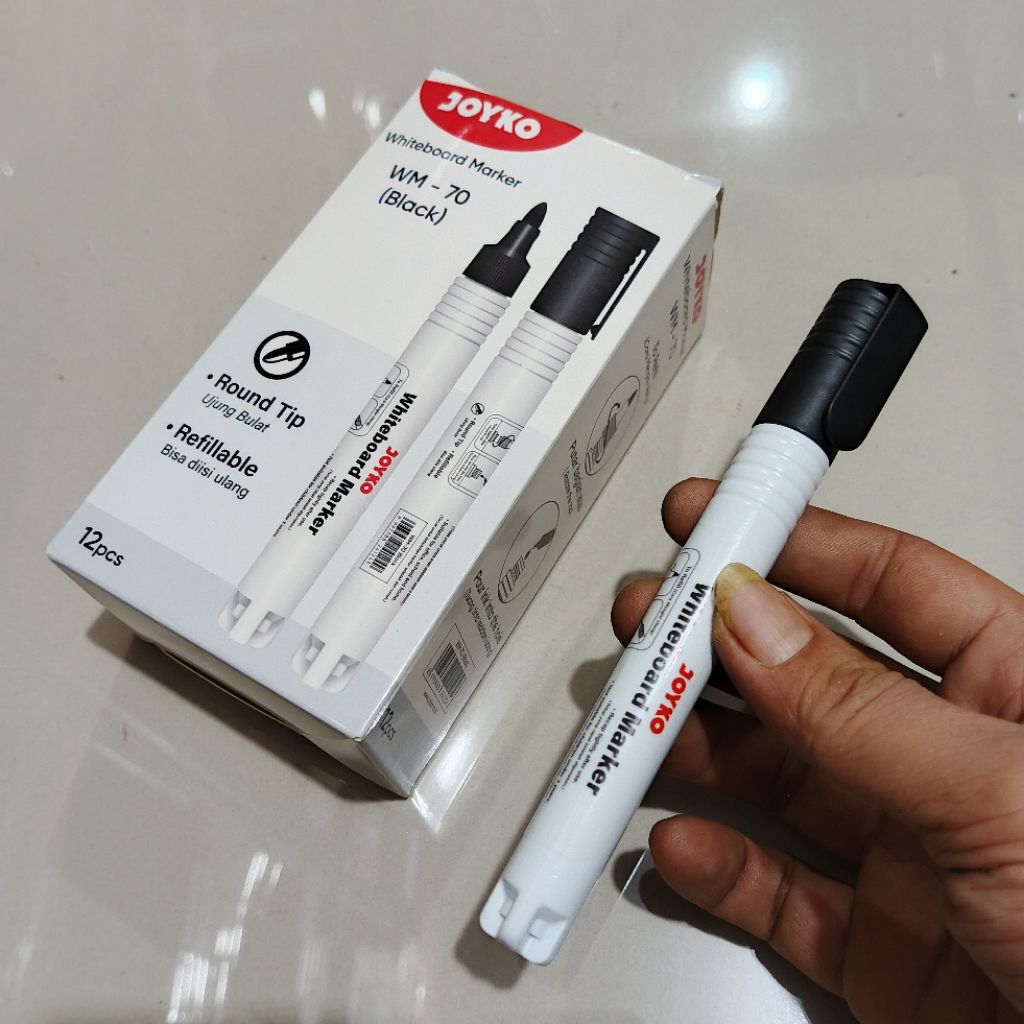 

1 Pcs Spidol Whiteboard Joyko WM-70 HITAM