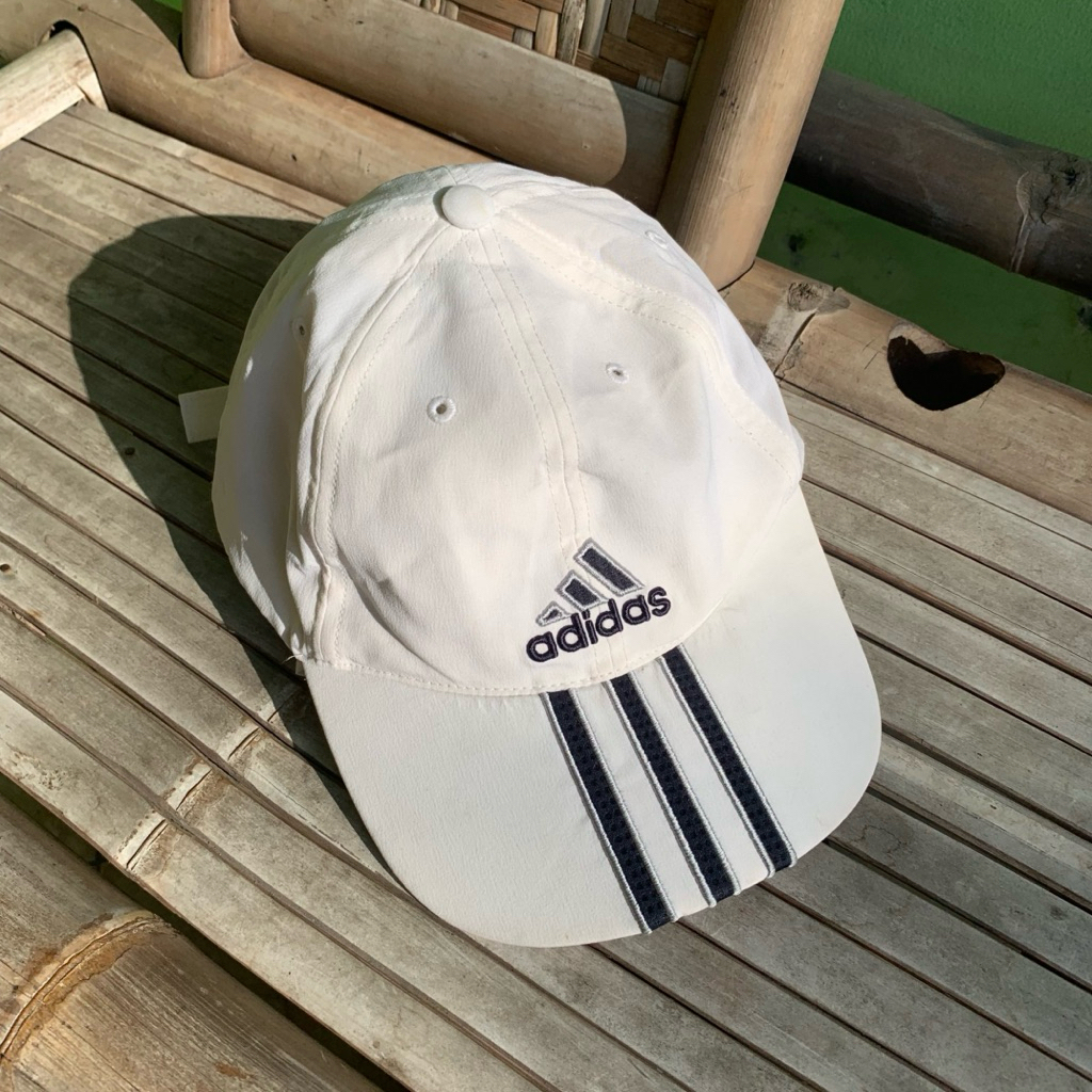 TOPI RUNNING ADIDAS ORIGINAL OFFICIAL WARNA PUTIH HITAM