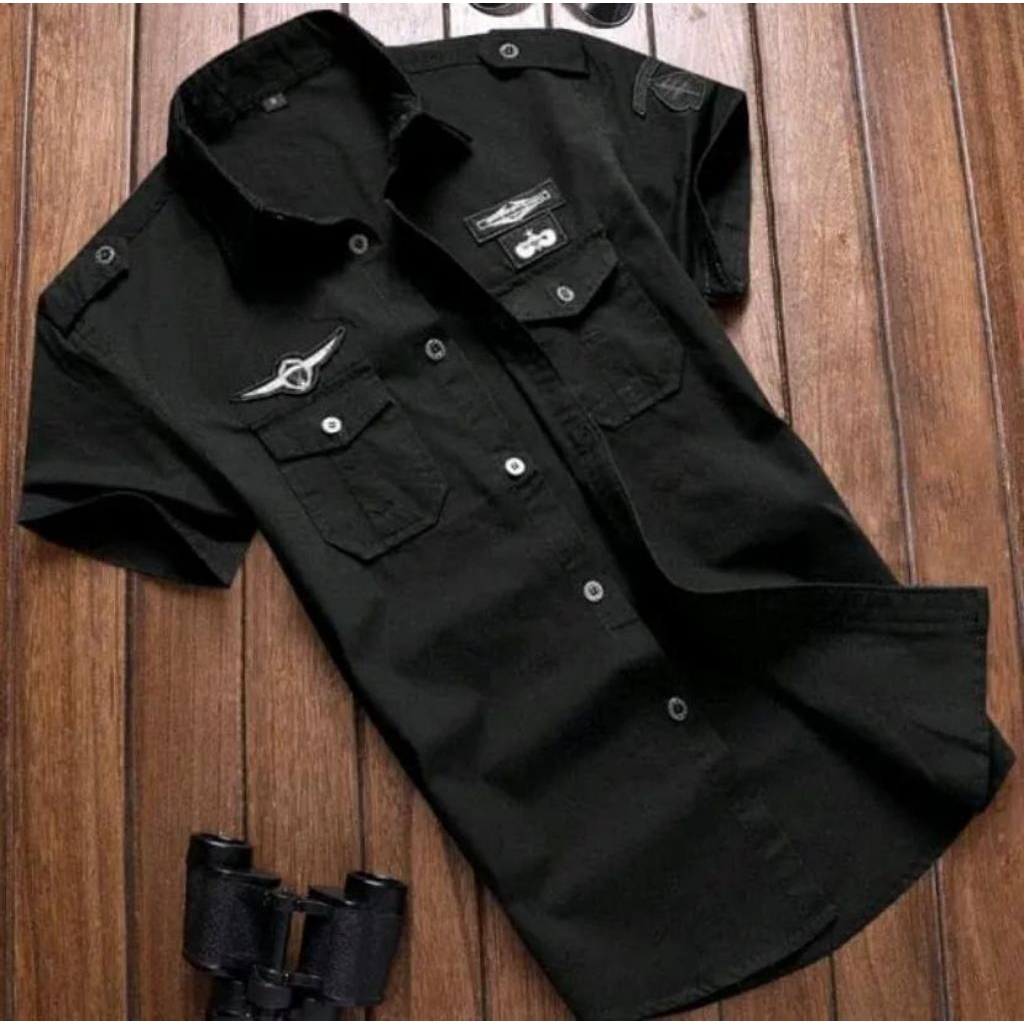 Kemeja Tactical M-Tac Pria Lengan Pendek American Drill - Baju Outdoor Army Polisi TNI Stylish