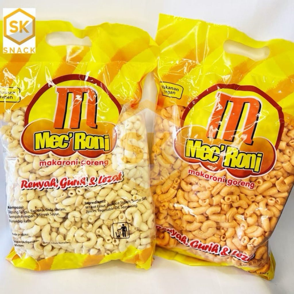 

MEC'RONI krupuk original dan balado isi 350gr