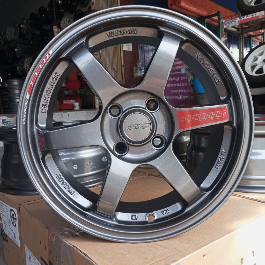 velk TE37 SL R15 pcd 4×100 et 42 kondisi BARU