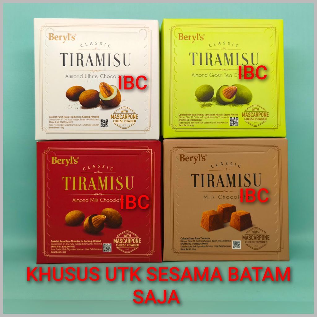 

Beryl's Tiramisu Almond 65 gram