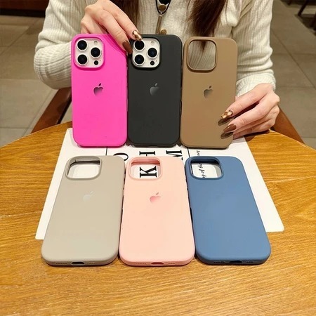 CrashStar Original New Light Pink With Logo Liquid Silicone Soft Anti-drop Phone Case For iPhone 7/8