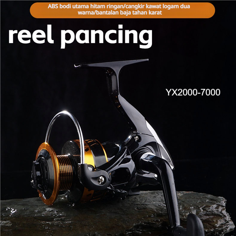 Reel Pancing Metal YX2000-7000 Murah Kuat Power Handle Reel Pancing Laut Tarikan Pancing