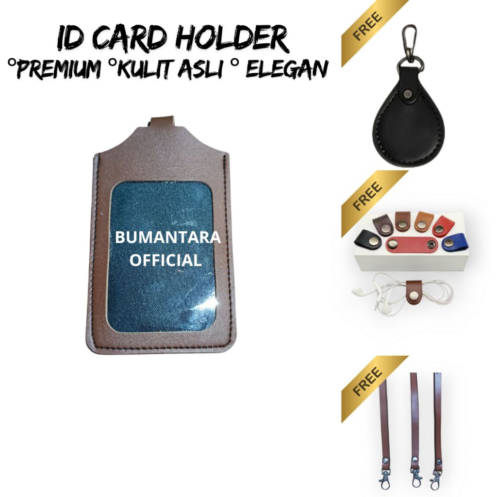 

Cardholder Kulit Premium – ID Card Premium – Nametag Kulit – 1 Slot Depan + 2 Slot Belakang – BUMANTARA OFFICIAL
