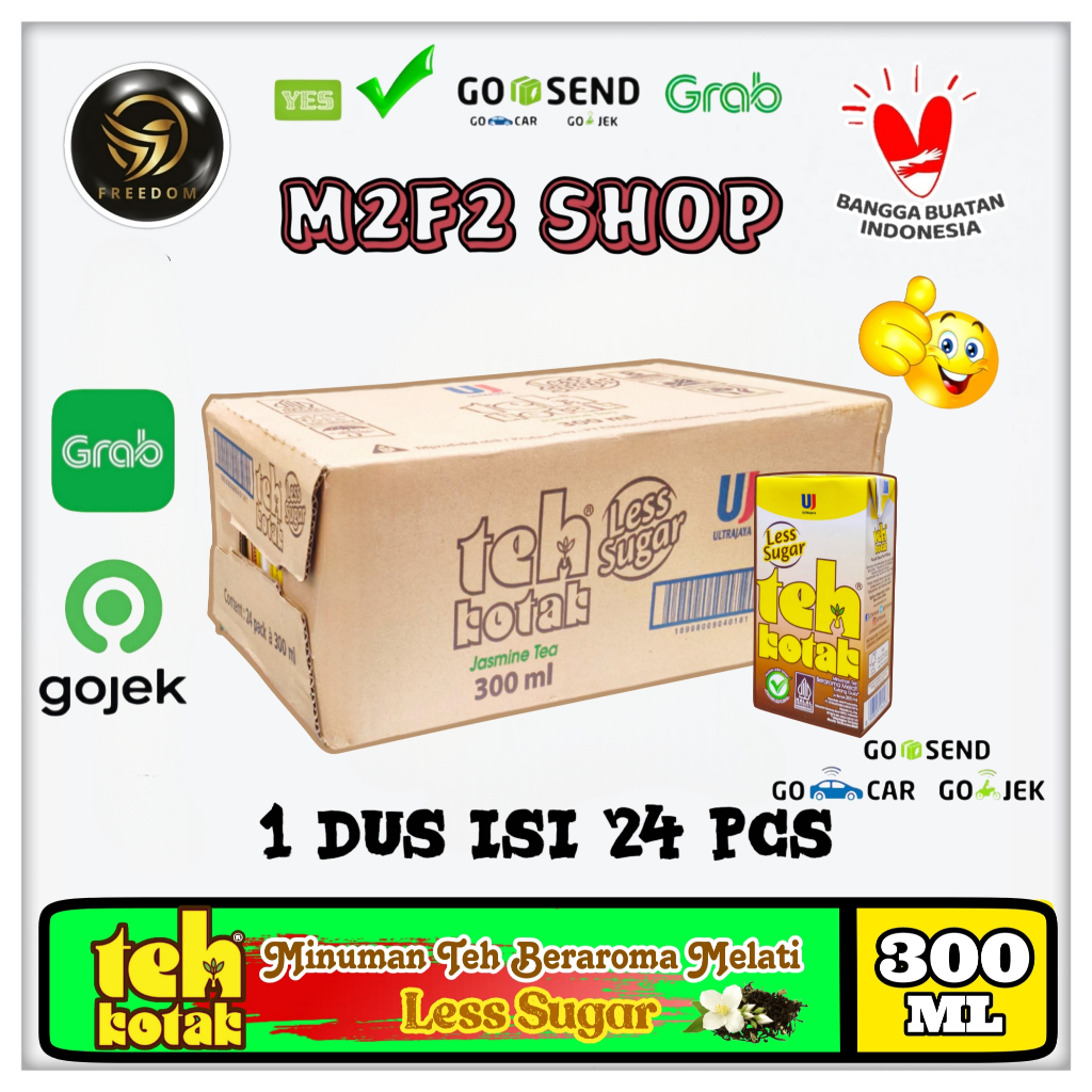 

Teh Kotak Ultra Jasmine Tea Less Sugar | Teh Melati Rendah Gula - 300 ml Kemasan Karton (Khusus Bluebird/Gosend/Grab)