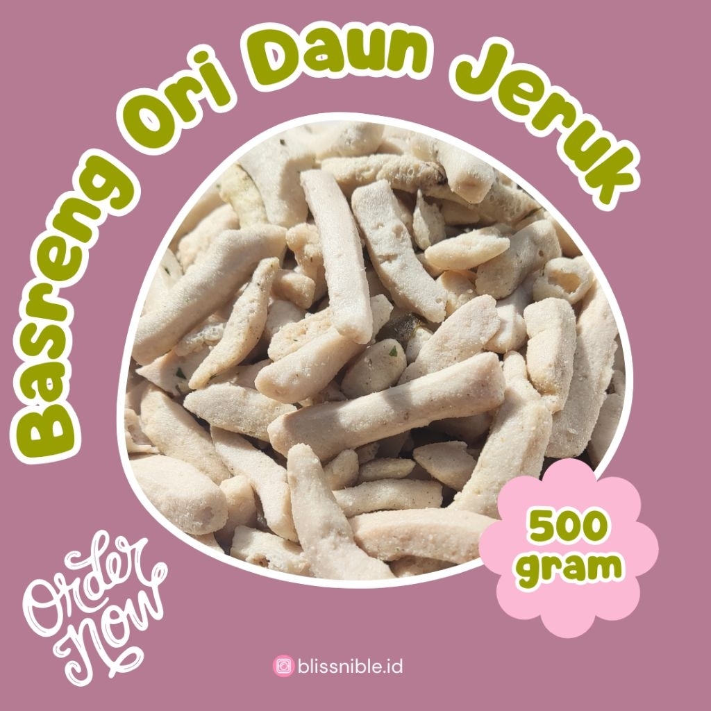 

Basreng Original Daun Jeruk dan Pedas Daun Jeruk Gowa Makassar