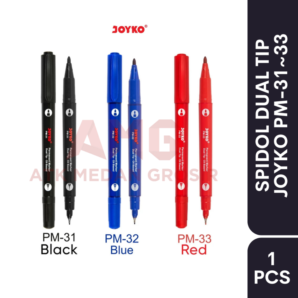 

SPIDOL JOYKO DUAL TIP PERMANENT PM-31~33 PER PCS | SPIDOL DUA SISI