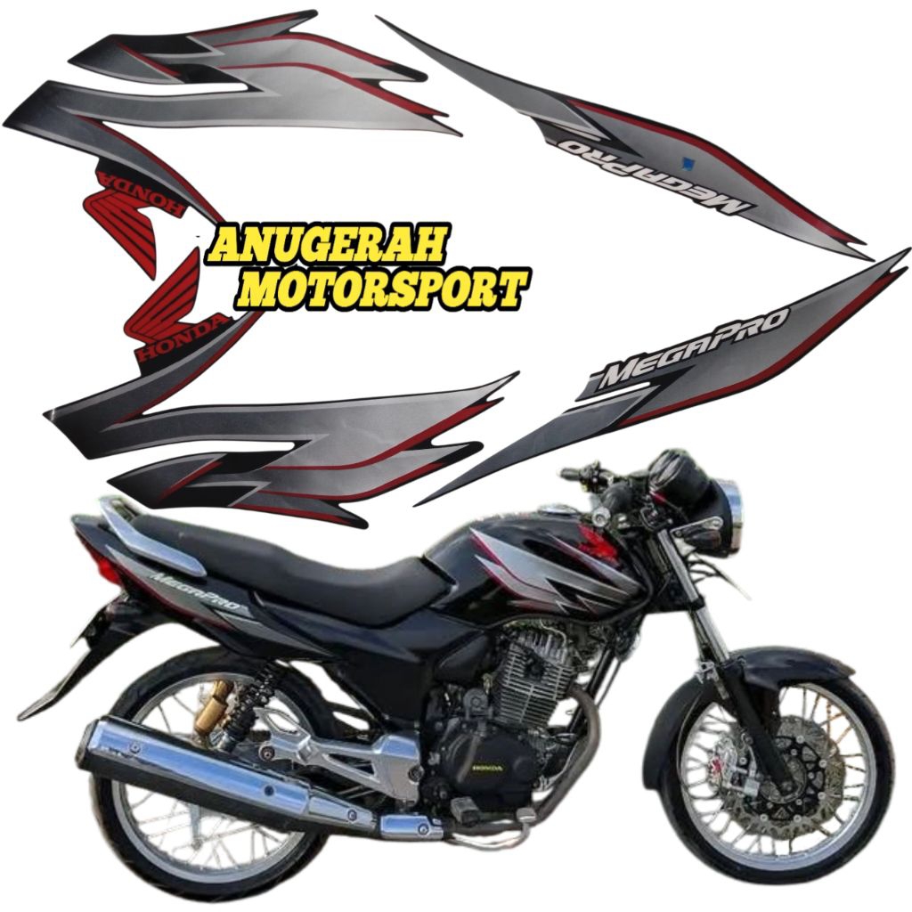 striping Megapro Primus hitam merah 2009 ( MP / Mega pro)