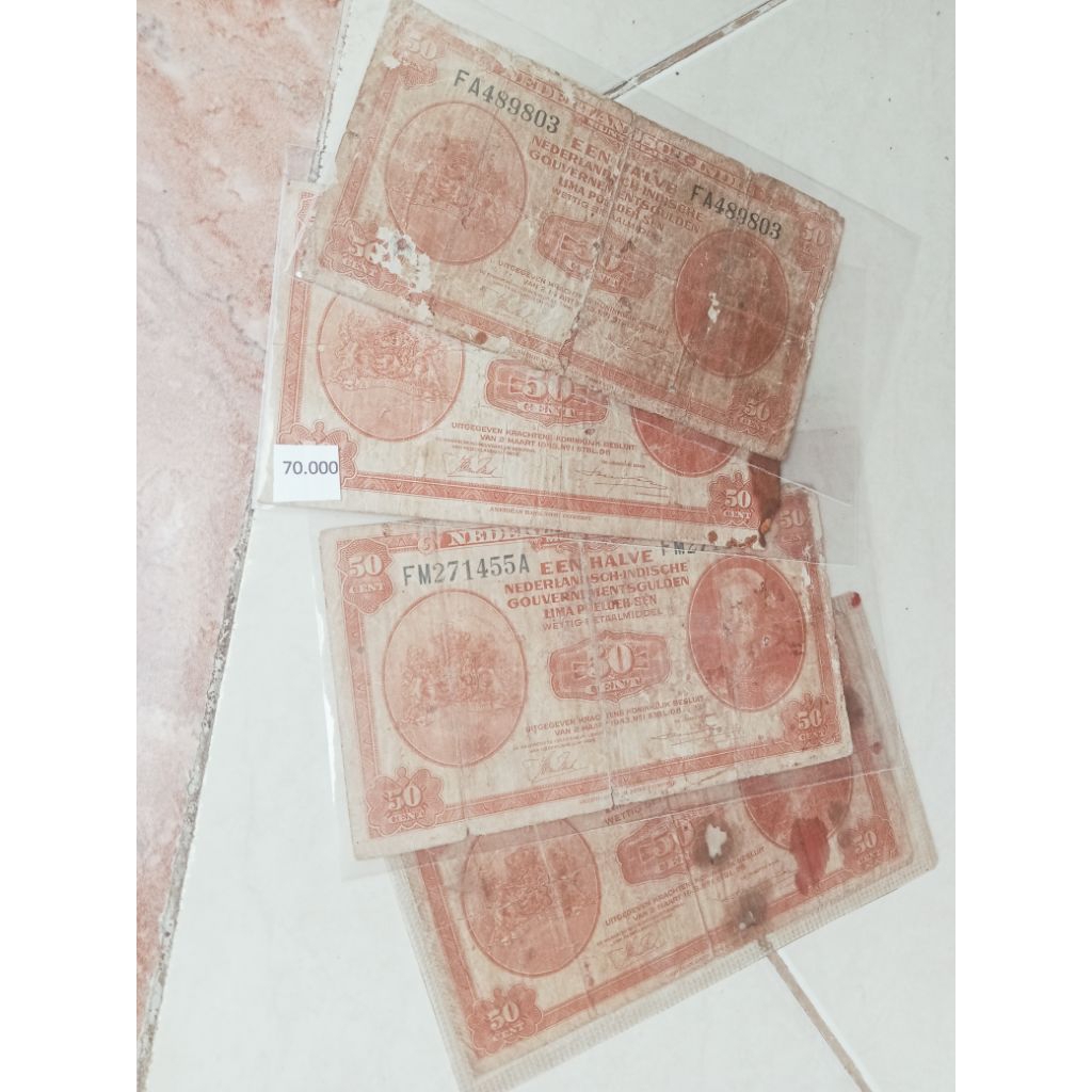 NICA 50 cent. EEN HALVE.1 lembar