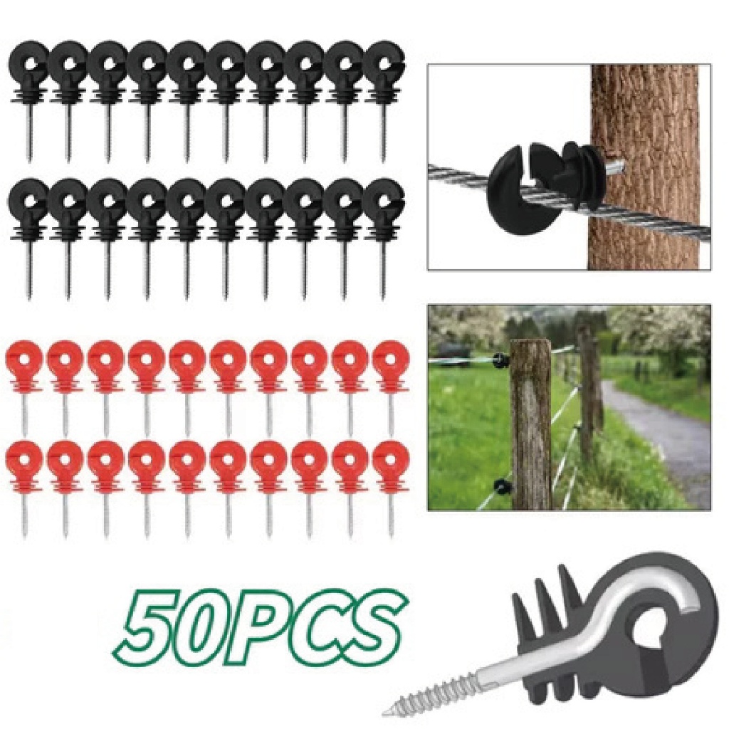 50PCS/SET Isolator Pagar Listrik Electric Fence Insulator Pagar Listrik Insulator Pagar Listrik Acce