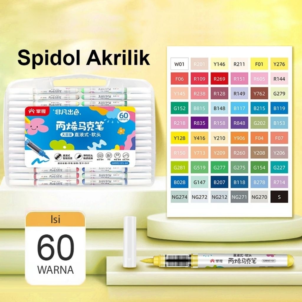 

spidol acrylic grasp 60 warna pilihan eceran hemat lebay