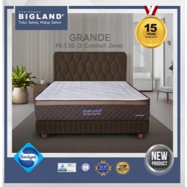 Kasur Springbed Bigland Big Pocket Plushtop / Kasur Empuk Murah PLG - Matras Aja, 120x200