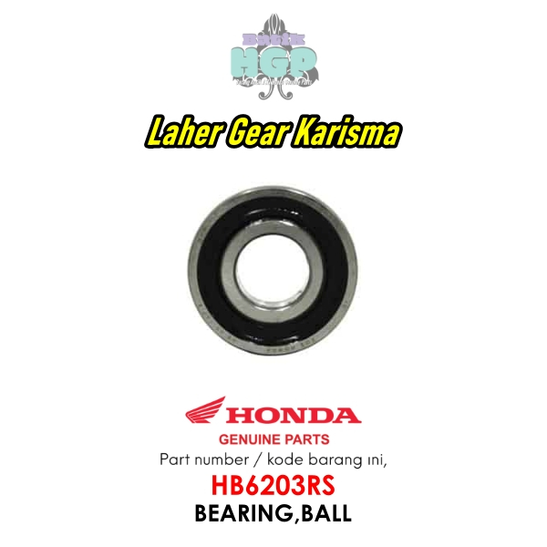 Laher Gear Belakang Supra X 125 , Bearing,Ball Original AHM - HB6203RS