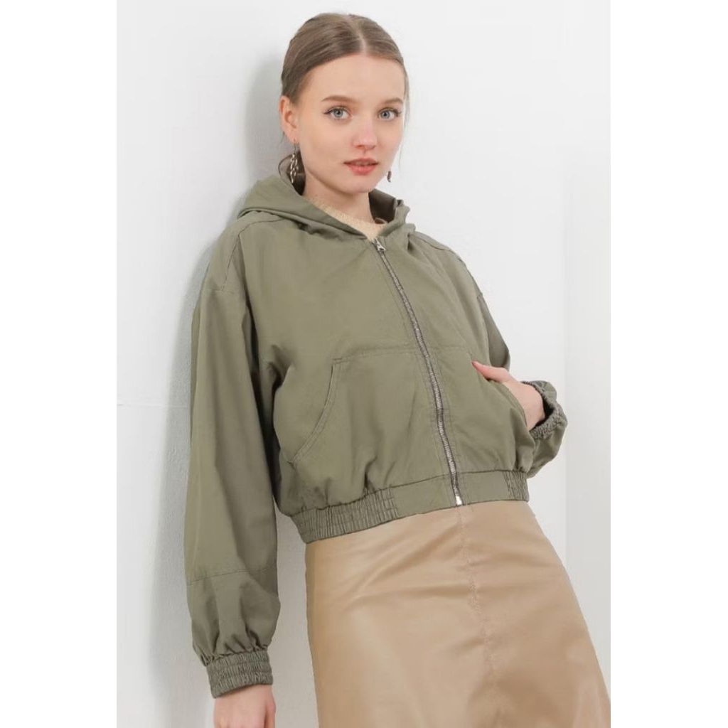 Jaket Hoodie Wanita Olive Hush Puppies