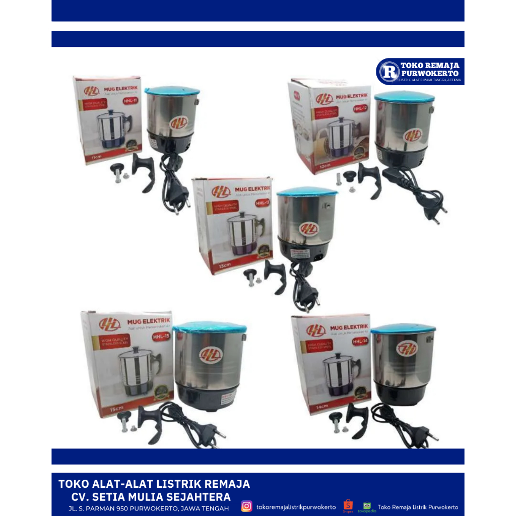 Teko Mug Listrik Stainless Steel / Teko Pemanas Air Listrik Muxindo