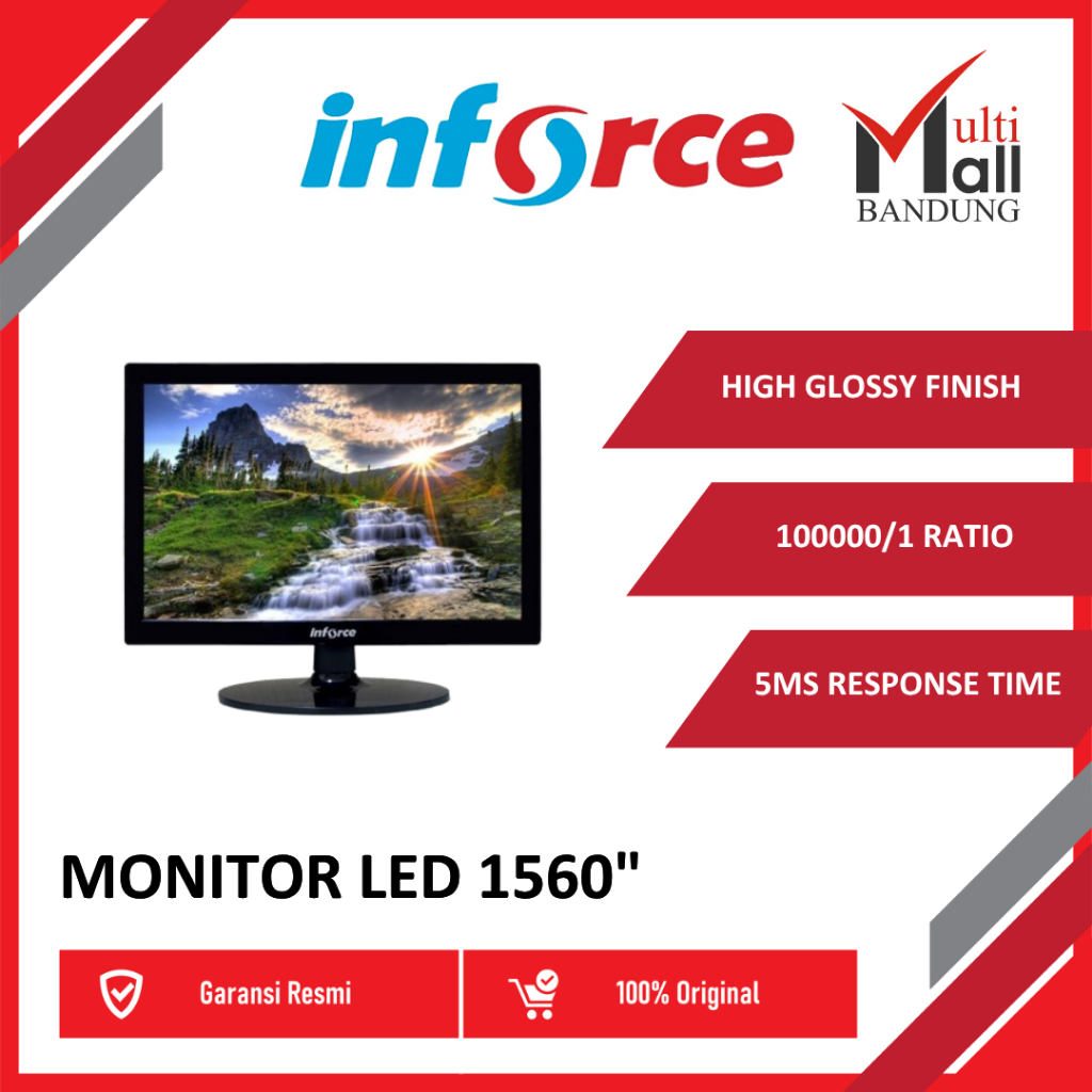 Inforce LED 15.6" Monitor 15 16 Inch Inci VGA / HDMI