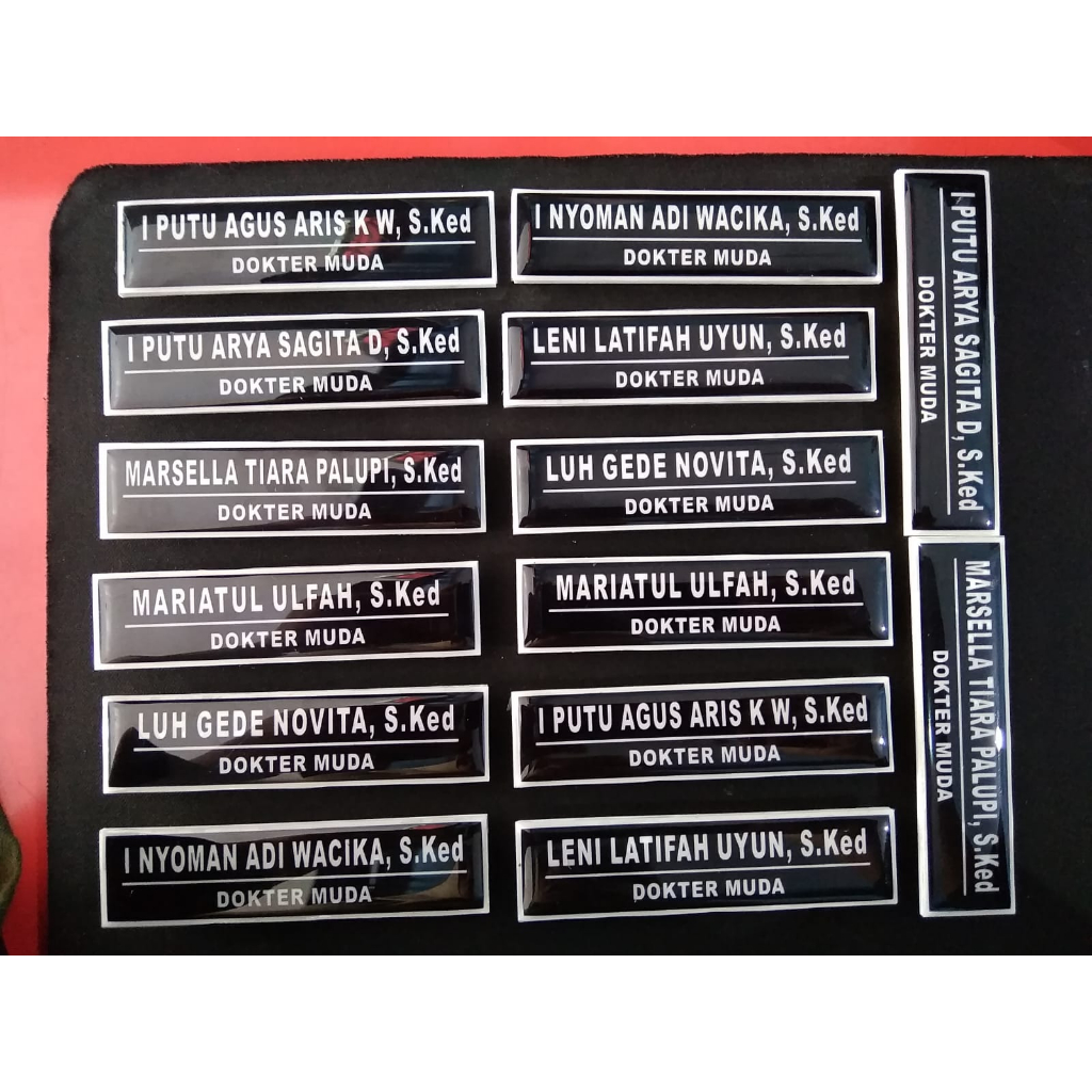 

Nametag/Nama dada akrilik resin