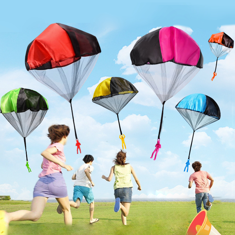 3PCS Mainan Anak Terjun Payung Toy Throw and Drop outdoor Terjun Payung Mainan Payung Terjun
