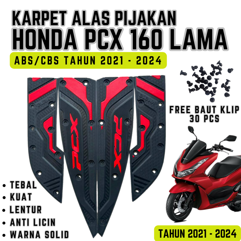 PIJAKAN KAKI MOTOR PCX 160 ABS/CBS TAHUN 2021 - 2024 | AKSESORIS PCX 160 | VARIASI PCX 160