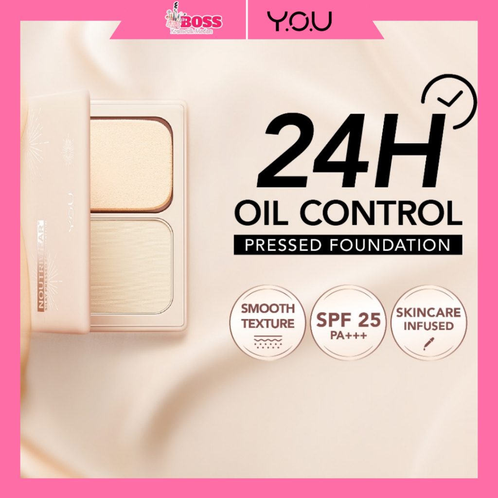 Y.O.U Noutriwear+ Silky Pressed Foundation - Bedak Padat