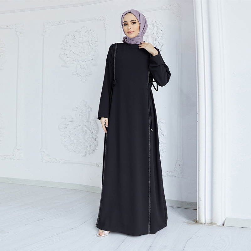 GDTima Gamis Wanita Abaya Hitam Mewah Elegan Gamis Hitam Polos Gamis Terbaru