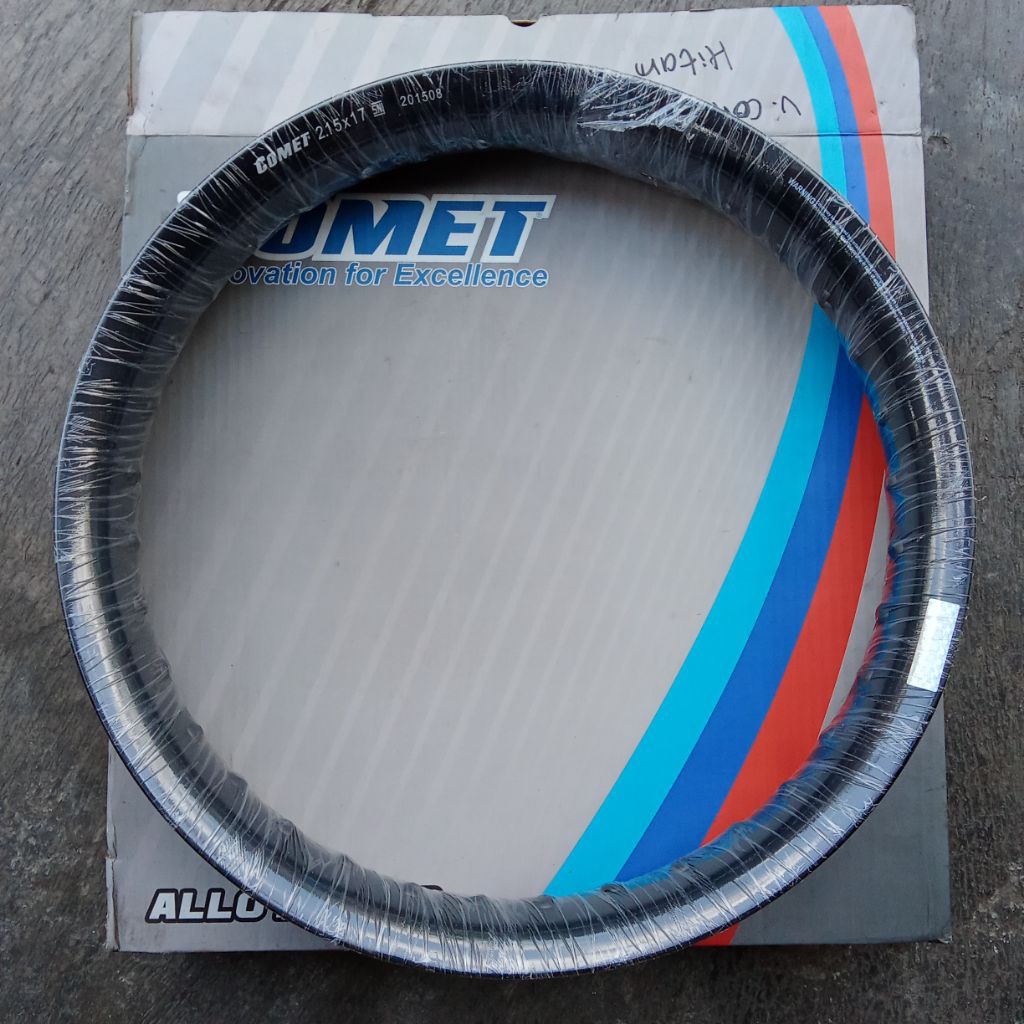 Velg Comet Alloy Rims Hitam 2.15x17 Model U Baru Kuat & Stylish