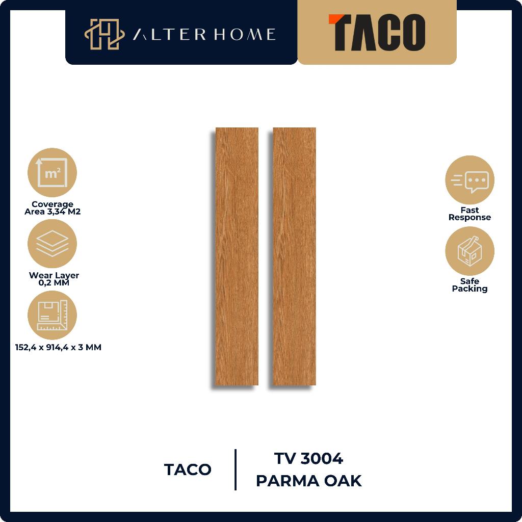 TACO VINYL LANTAI 3 MM MOTIF KAYU | TV 3004 - PARMA OAK | 152,4 x 914,4 MM |24 PCS (3,34 M²)