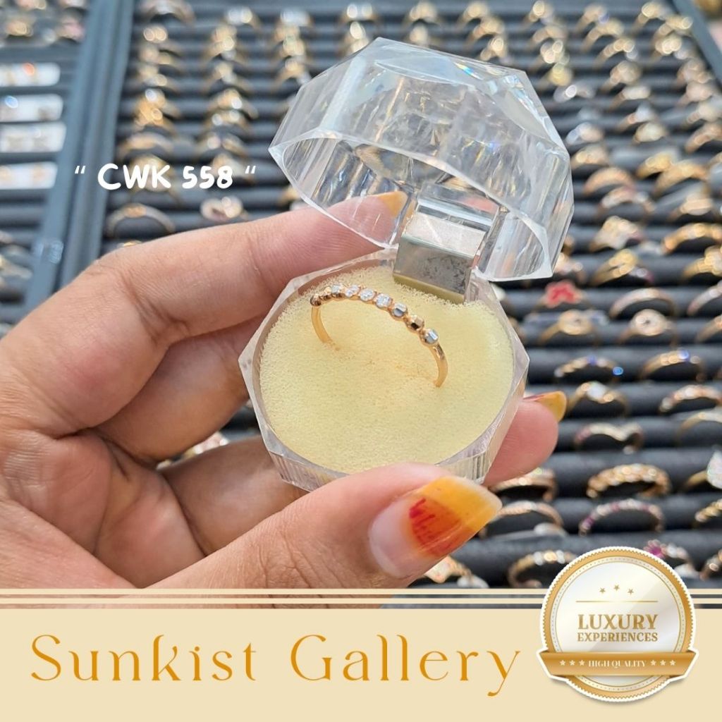 CINCIN DEWASA WANITA MODEL PERMATA TERBARU EMAS ASLI EMAS MUDA KADAR 8K (375) CINCIN PERMATA WANITA 