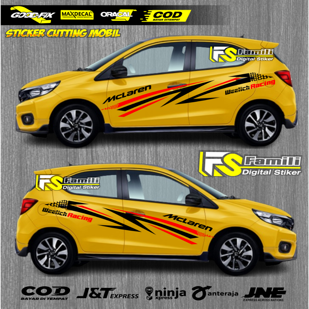STICKER STIKER MOBIL BRIO CUTTING STICKER BODY SAMPING HONDA BRIO