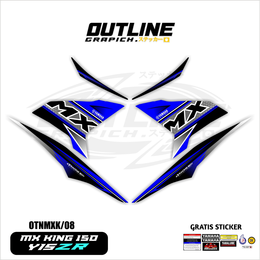 Striping MX King 150 Y15ZR Full Body | Cutting Sticker Motor Racing Variasi
