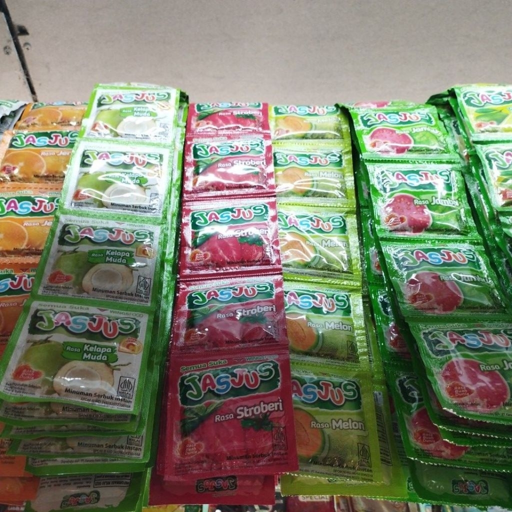 

Jasjus minuman bubuk aneka rasa - 1 renteng 10 sachet all varian