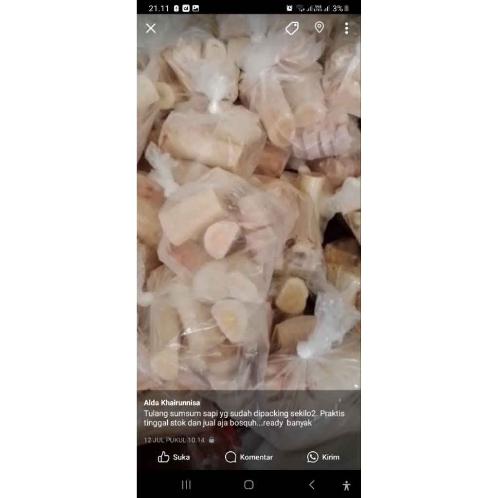 

tulang sumsum kaki sapi..