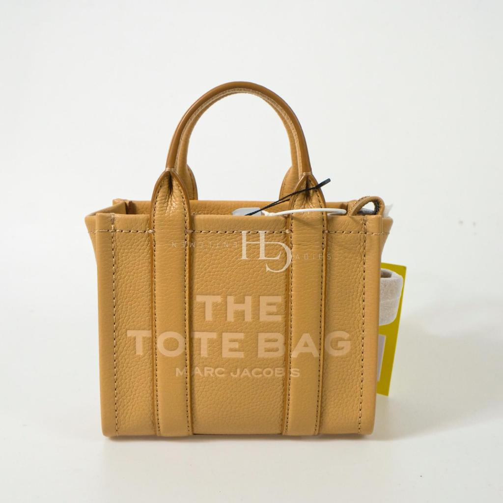 MJ Traveler Small Leather Tote Bag Camel (26 x 21 x 13)